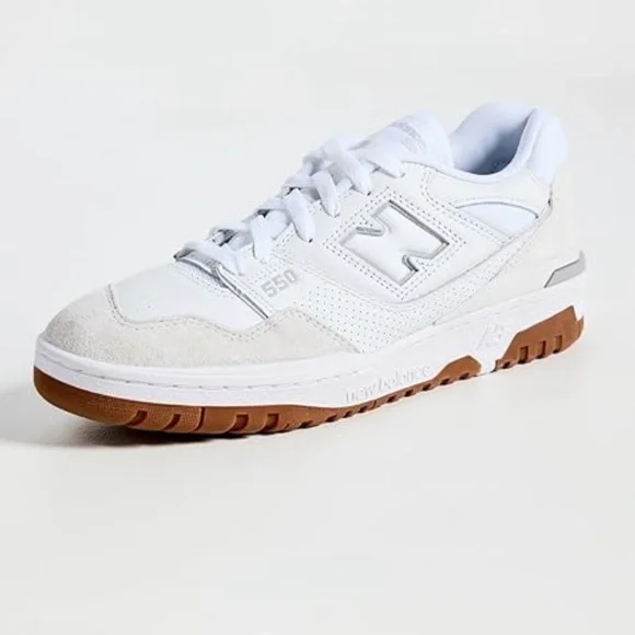 New Balance 550 White and Brown Sneakers - Picture 4 of 6